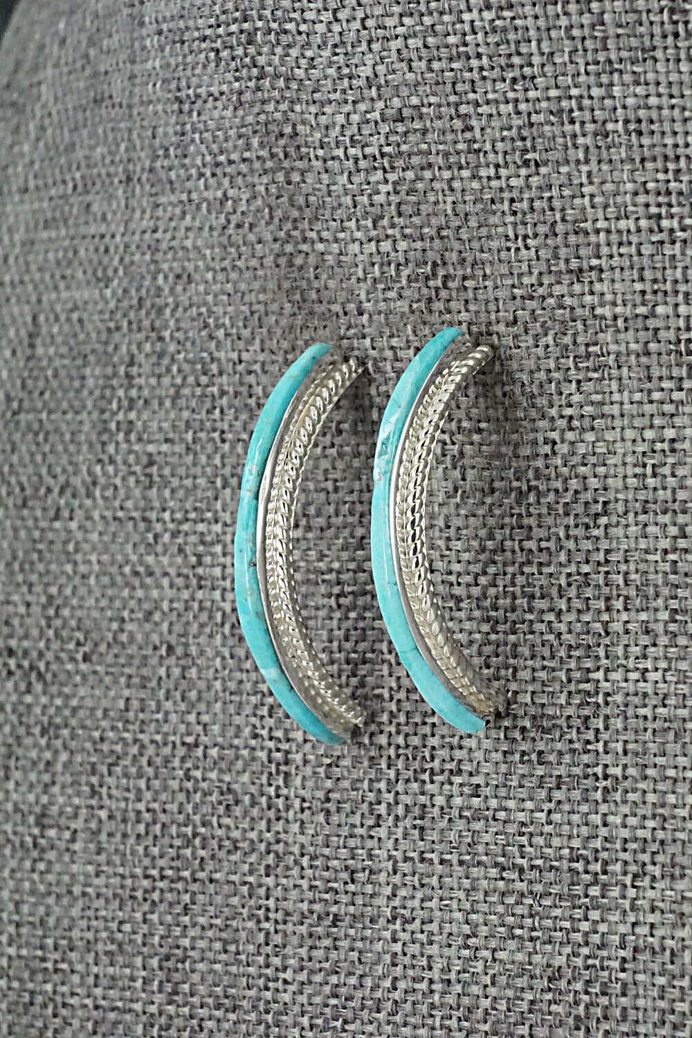 Turquoise & Sterling Silver Earrings - Alan Barney