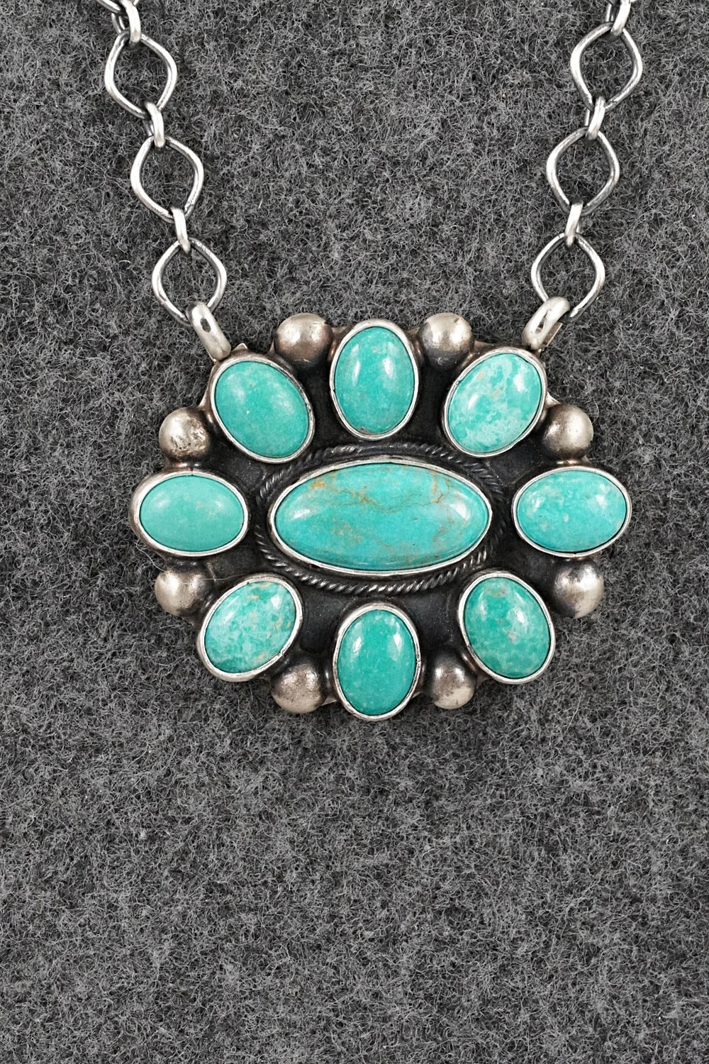 Turquoise & Sterling Silver Necklace - Kathleen Livingston