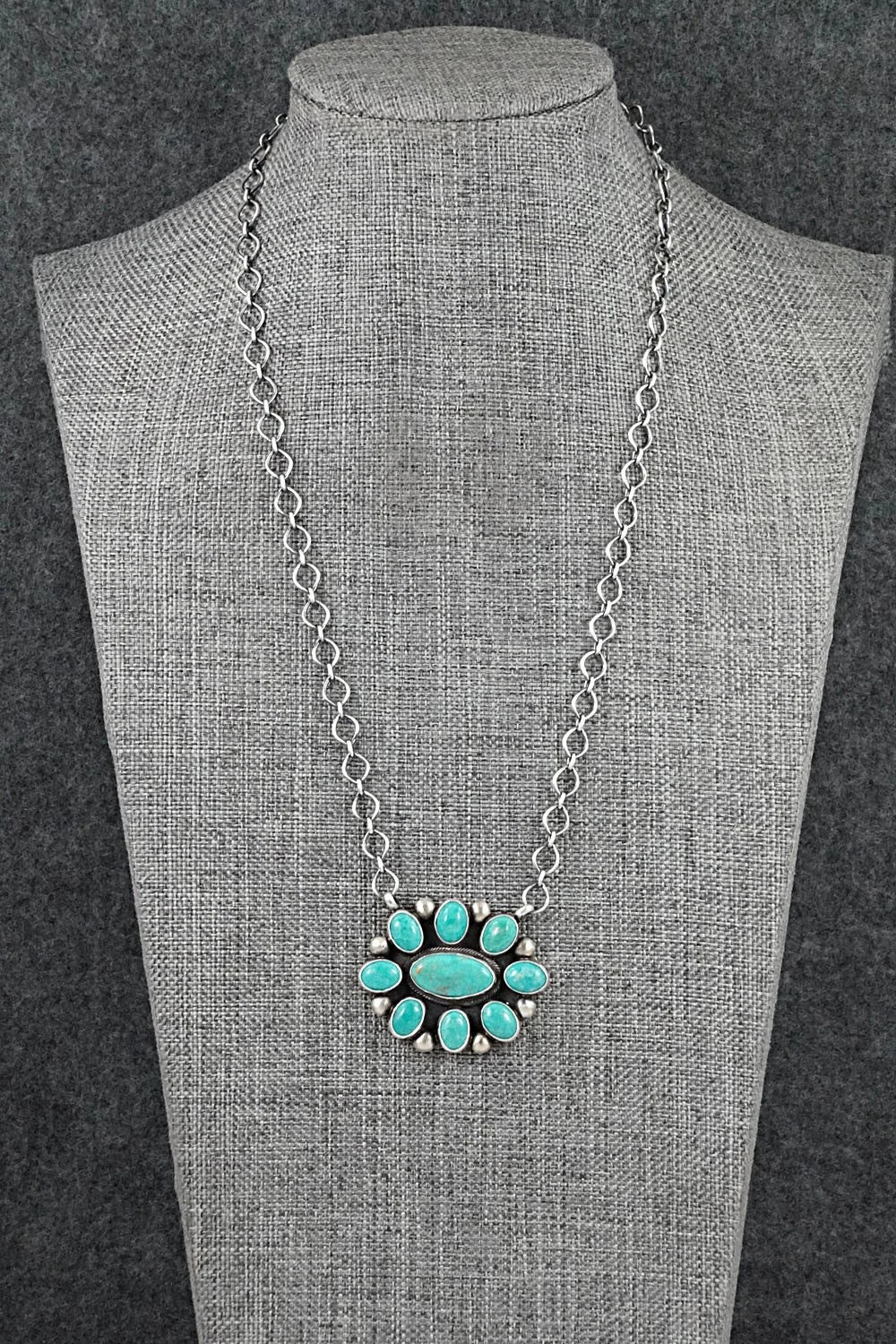 Turquoise & Sterling Silver Necklace - Kathleen Livingston