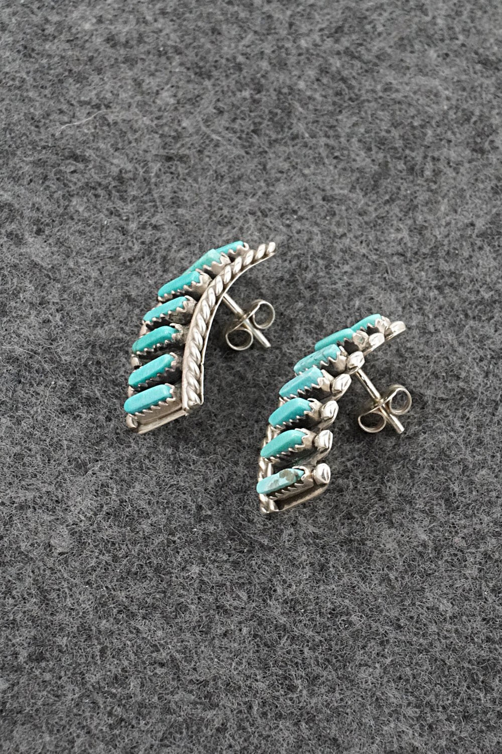 Turquoise & Sterling Silver Earrings - Charlie John