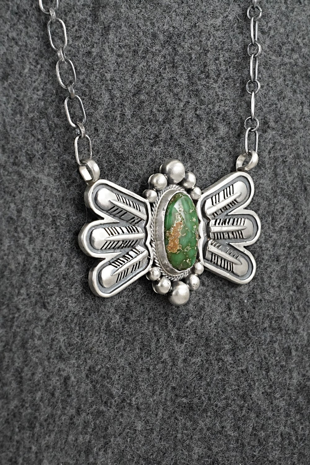 Turquoise & Sterling Silver Necklace - Verley Betone