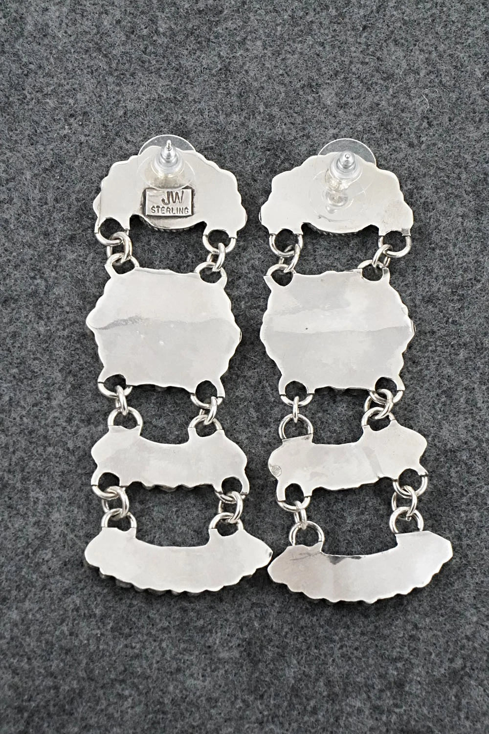 Coral & Sterling Silver Earrings - Justina Wilson
