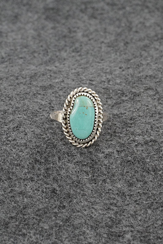 Turquoise & Sterling Silver Ring - Darius Arviso - Size 7.75