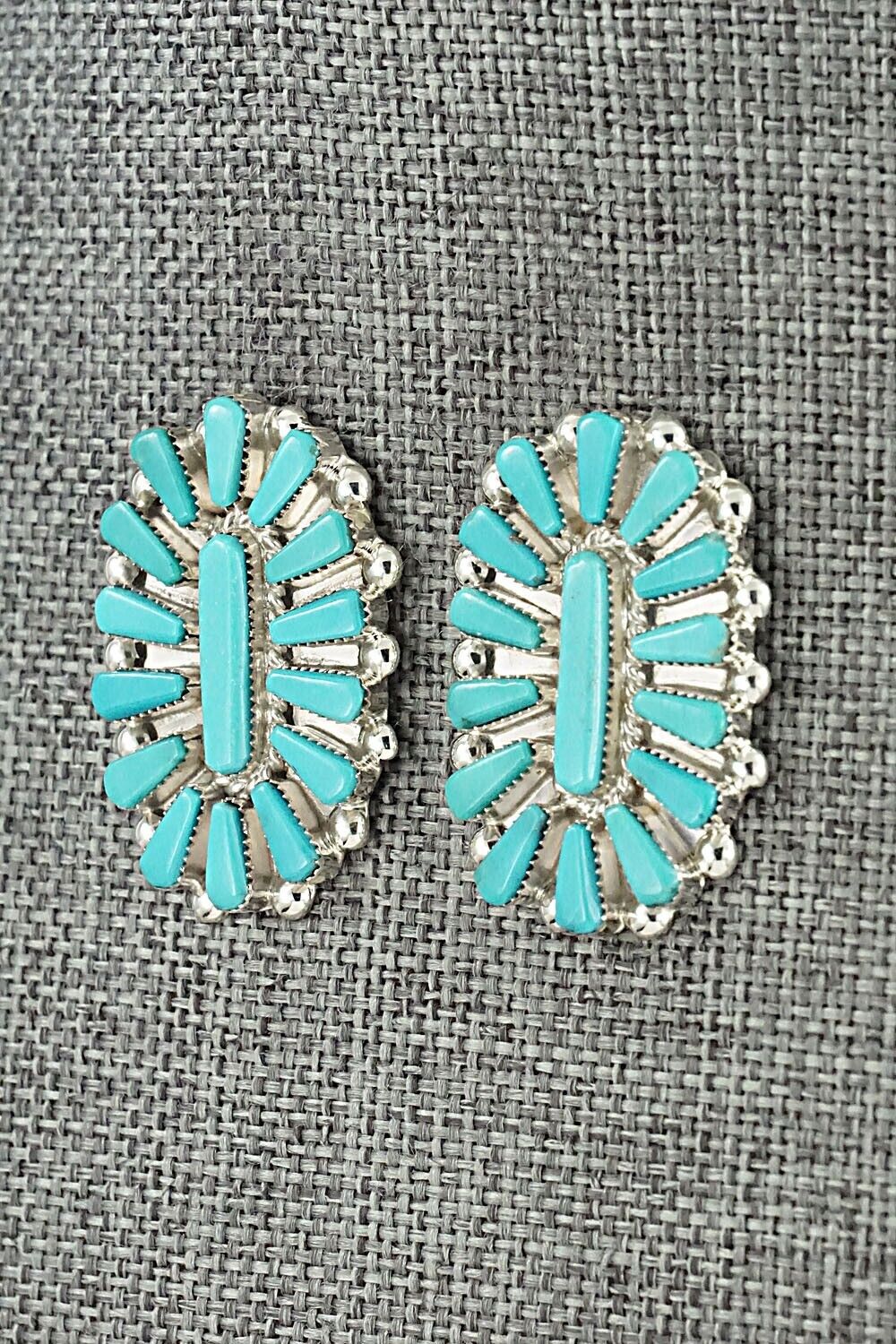 Turquoise & Sterling Silver Earrings - Vera Halusewa