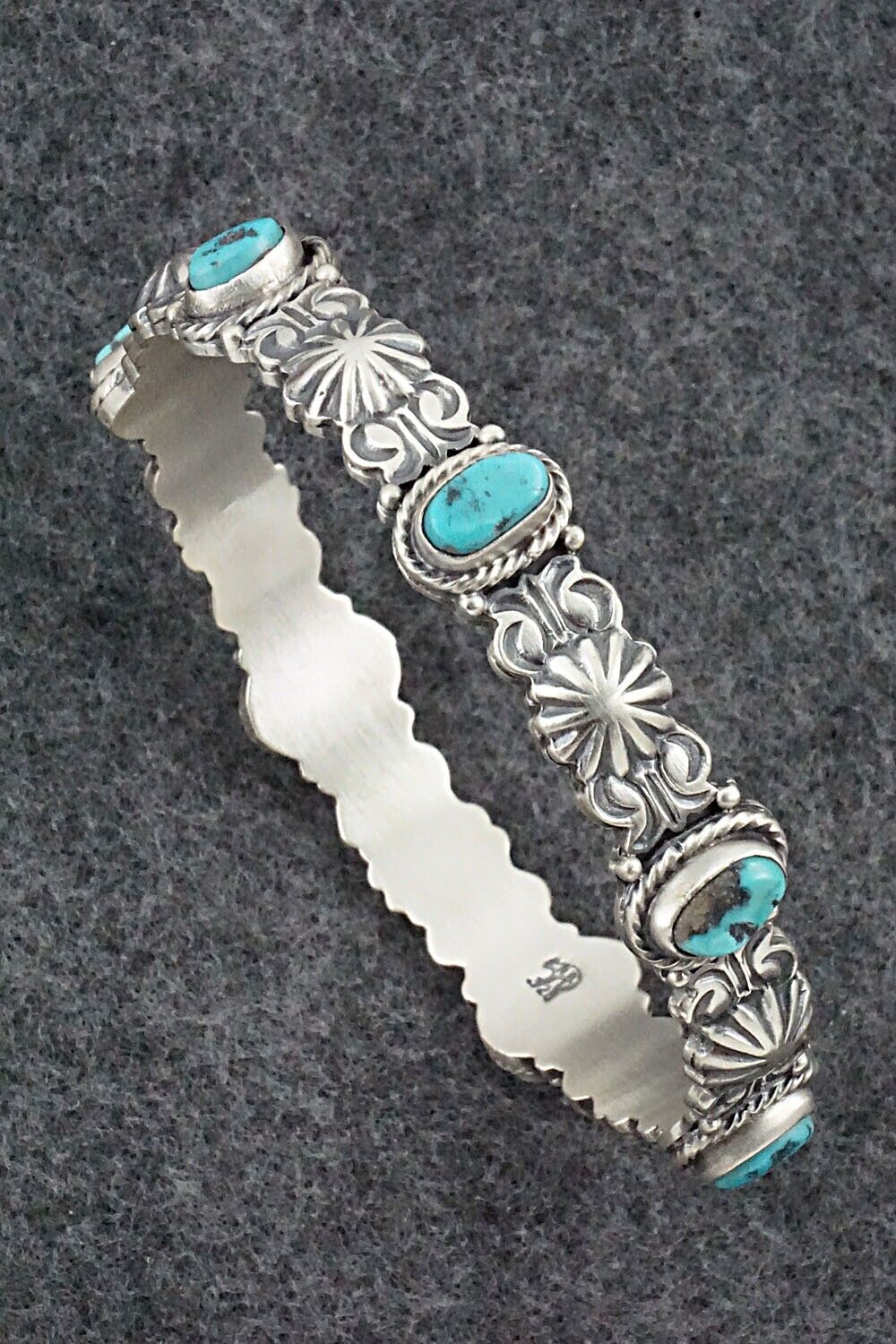Turquoise & Sterling Silver Bangle Bracelet - Thomas Yazzie