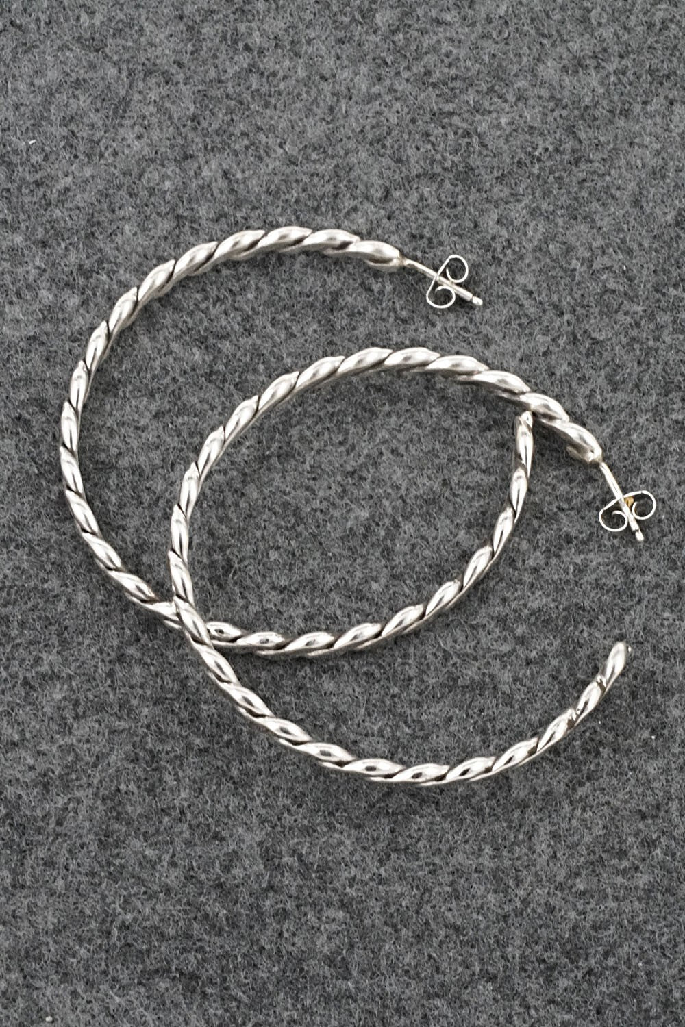 Sterling Silver Hoop Earrings - Elaine Tahe