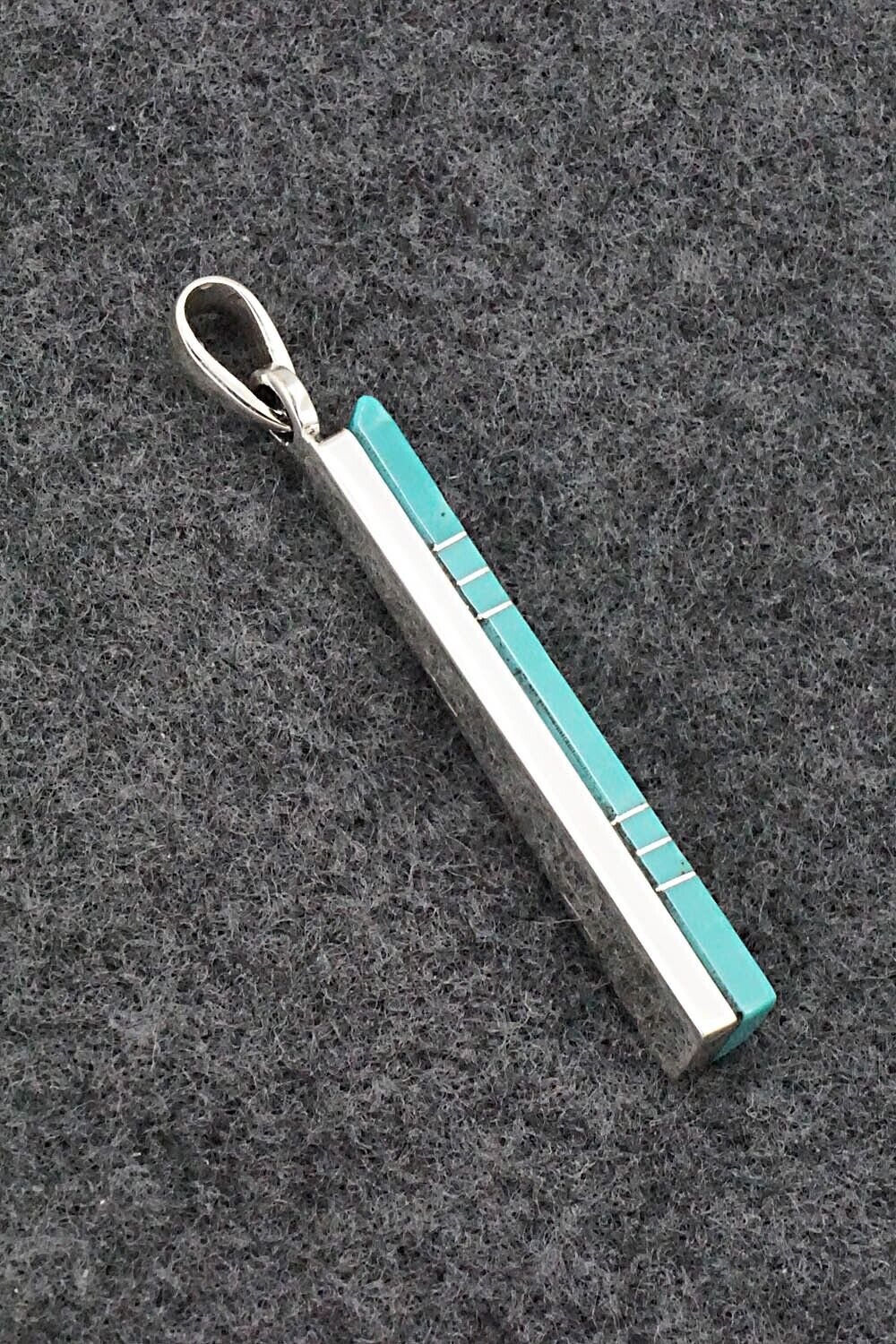 Turquoise & Sterling Silver Pendant - Madarrel Kallestewa