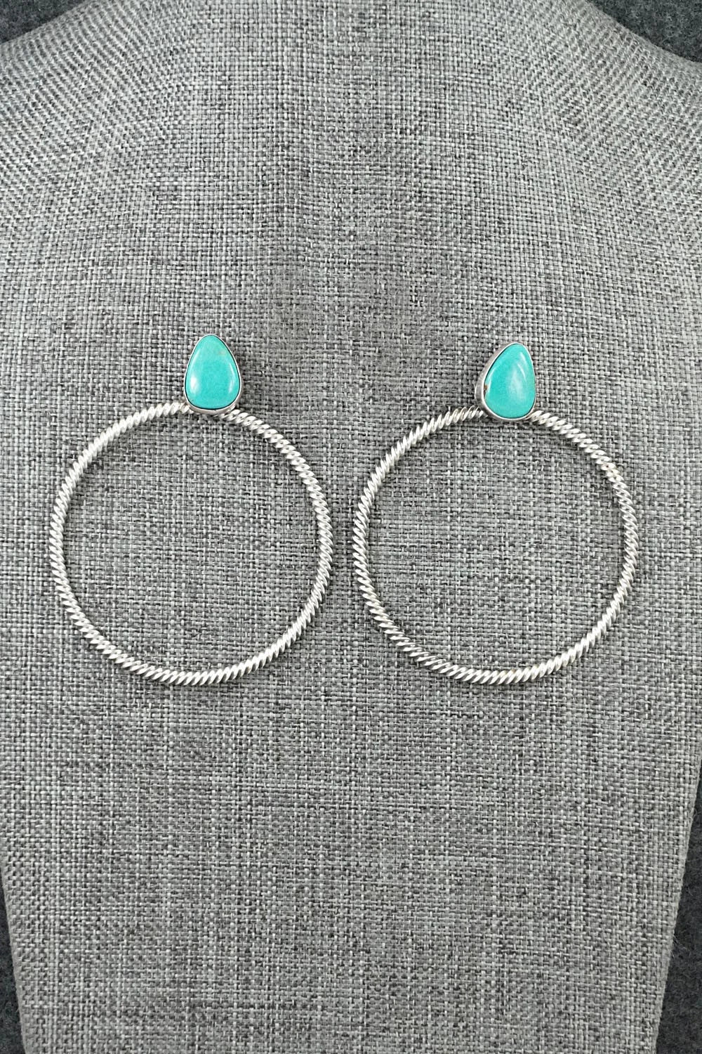 Turquoise & Sterling Silver Earrings - Verley Betone