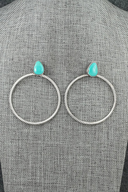 Turquoise & Sterling Silver Earrings - Verley Betone