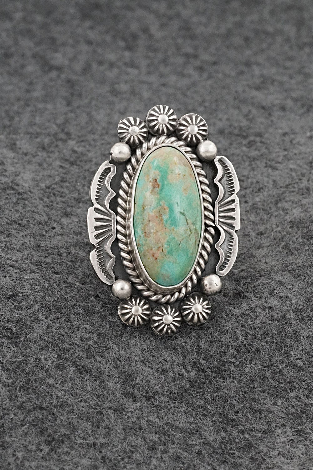 Turquoise & Sterling Silver Ring - Michael Calladitto - Size 7