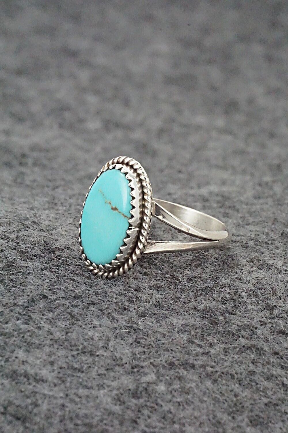 Turquoise & Sterling Silver Ring - Robert Martinez - Size 7.5