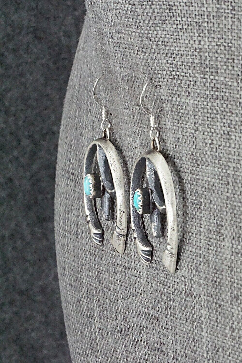 Turquoise & Sterling Silver Earrings - Martha Cayatiento