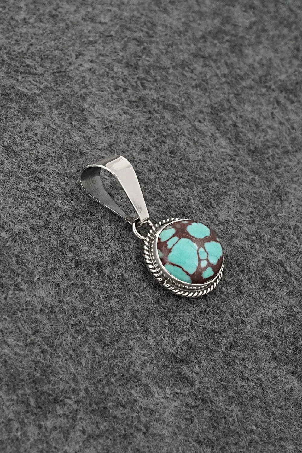 Turquoise & Sterling Silver Pendant - Eugene Gruber