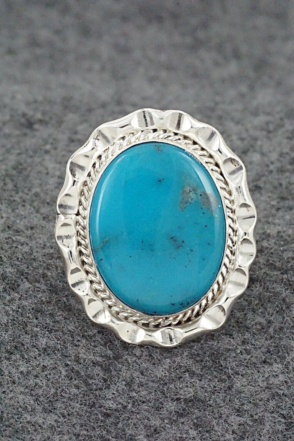 Turquoise & Sterling Silver Ring - Samuel Yellowhair - Size 6