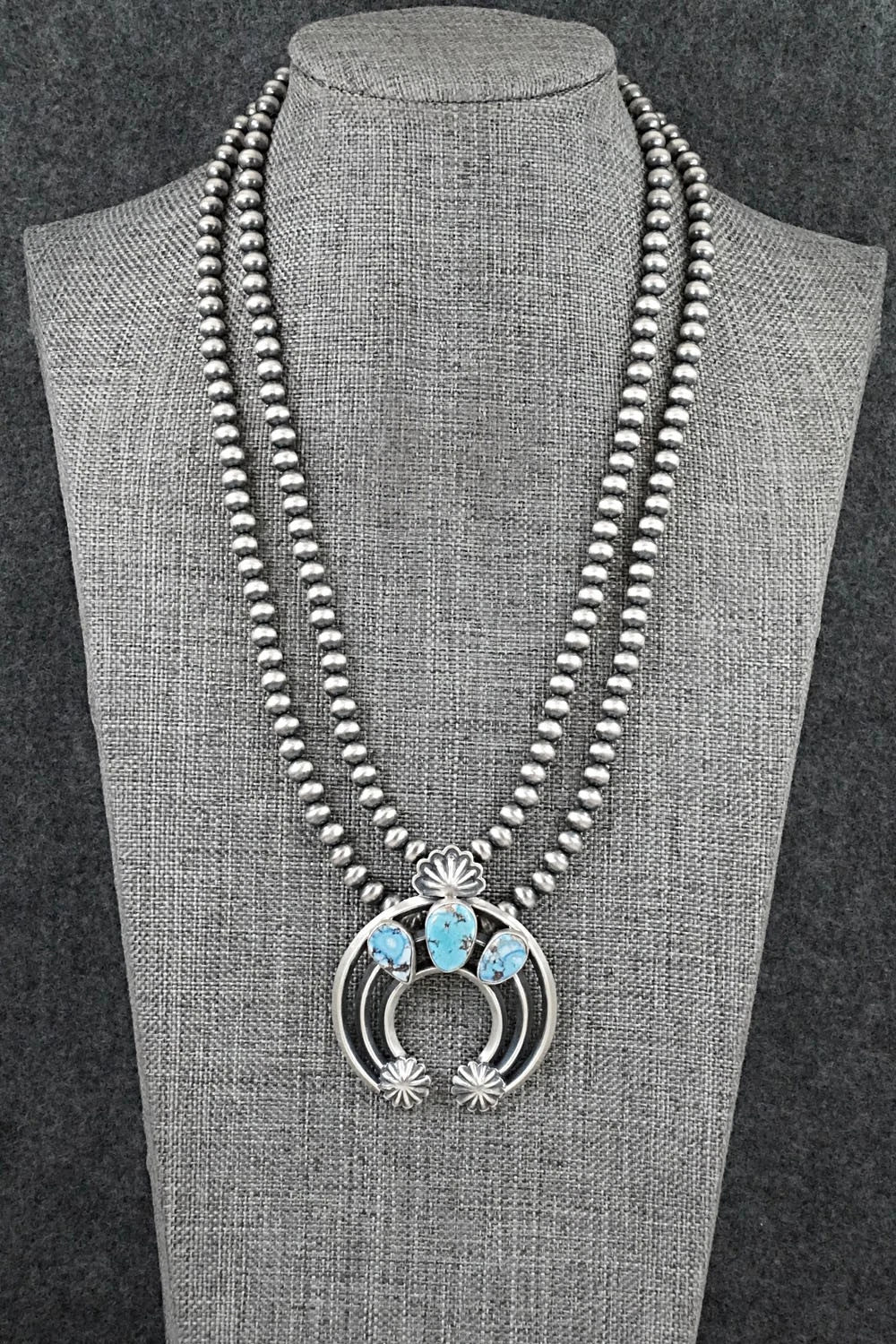 Turquoise & Sterling Silver Necklace - Davey Morgan