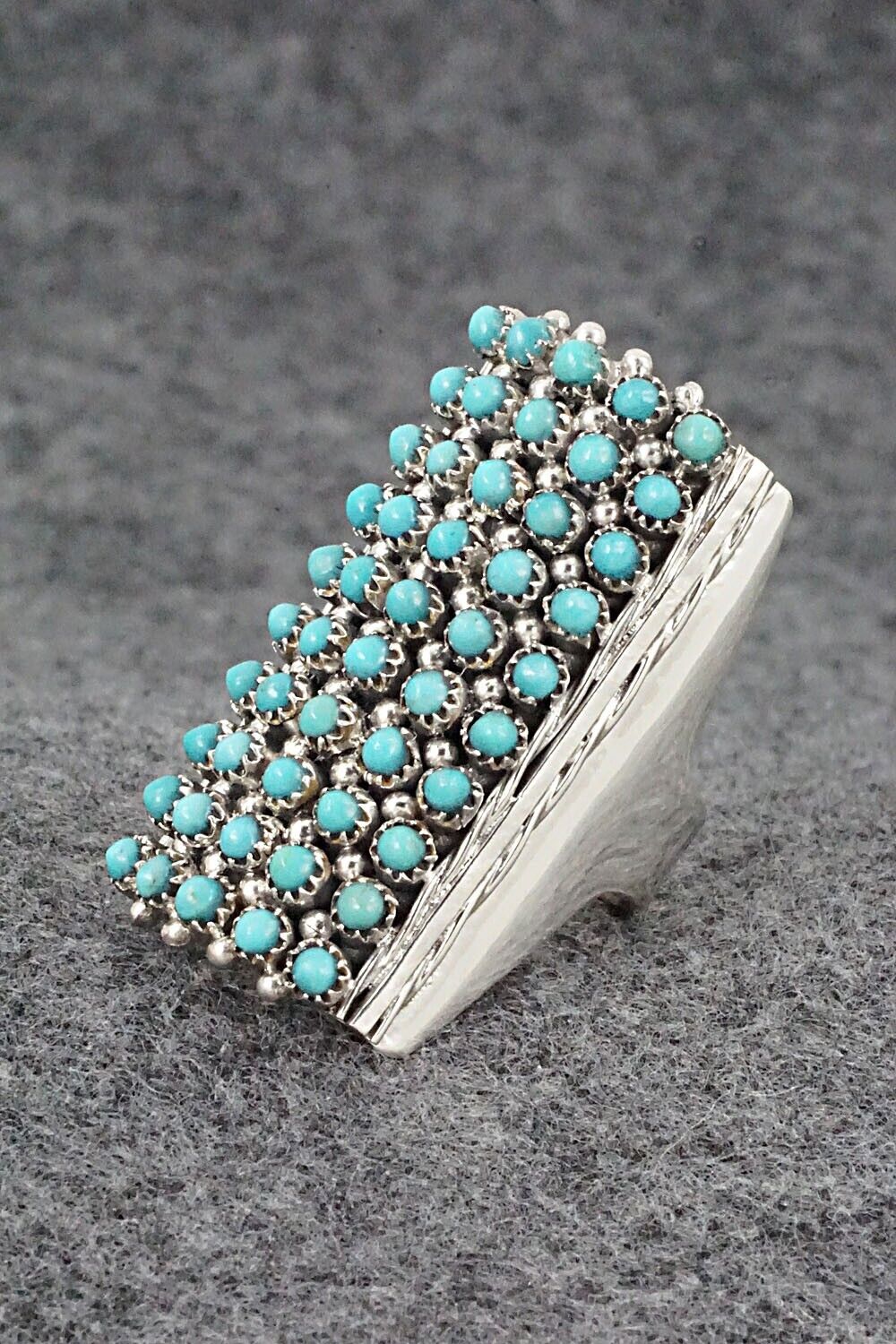 Turquoise & Sterling Silver Ring - Stephen Haloo - Size 8