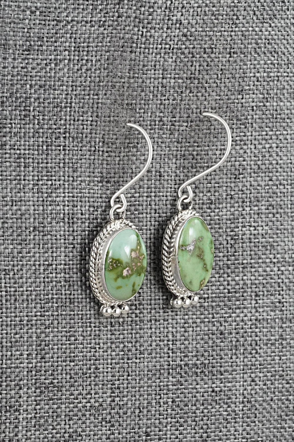 Turquoise & Sterling Silver Earrings - Eugene Gruber