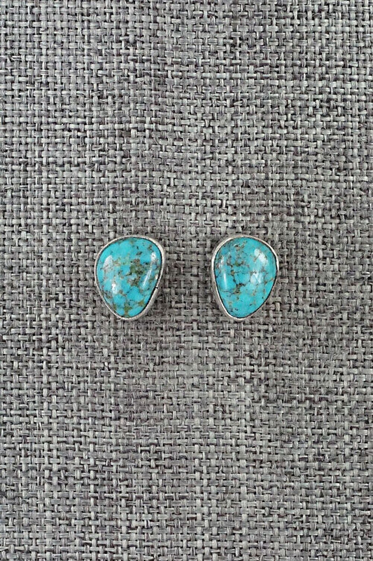 Turquoise & Sterling Silver Earrings - Marco Begaye