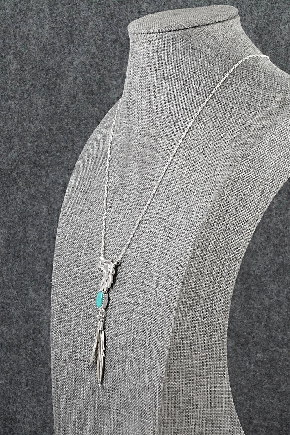 Turquoise & Sterling Silver Necklace - Genevieve Francisco