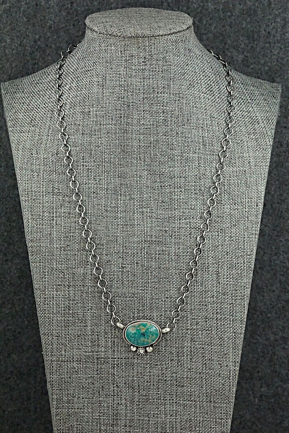 Turquoise & Sterling Silver Necklace - Kathleen Livingston