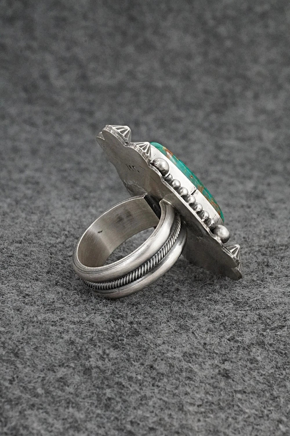 Turquoise & Sterling Silver Ring - Michael Calladitto - Size 8