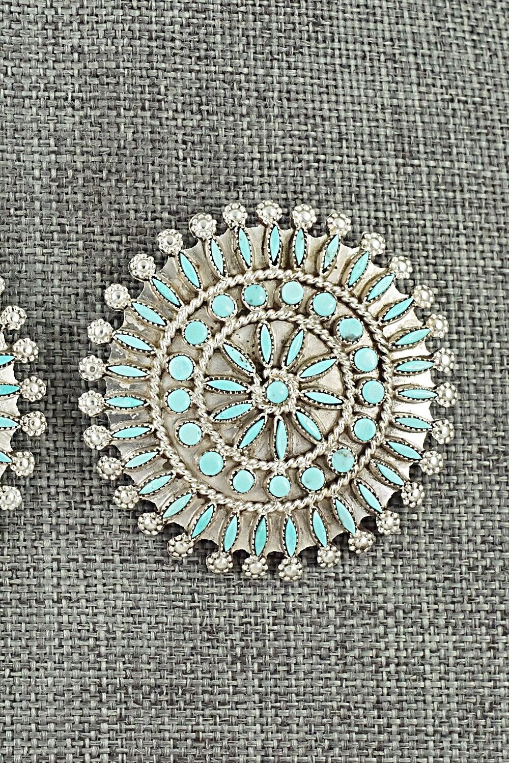 Turquoise & Sterling Silver Earrings - Merlinda Chavez