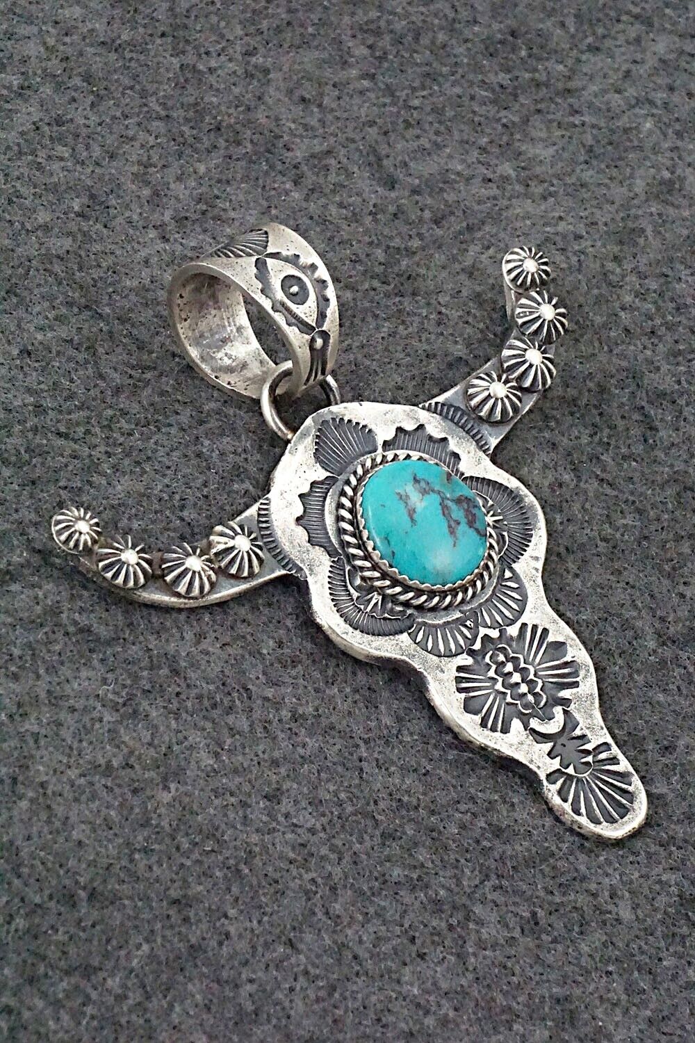 Turquoise & Sterling Silver Pendant - Kevin Billah