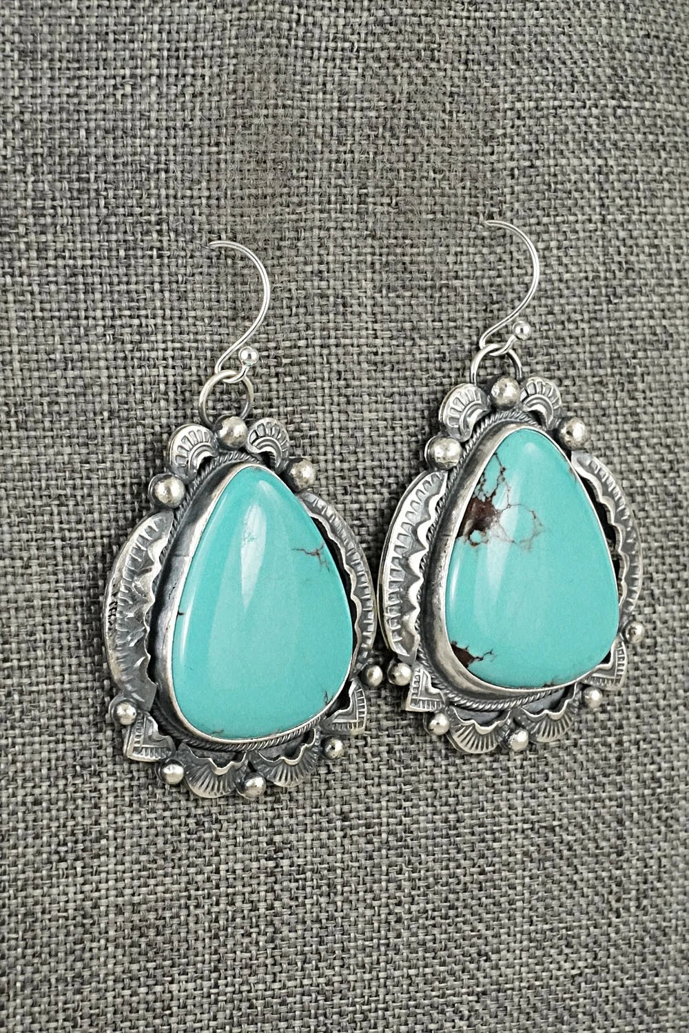 Turquoise & Sterling Silver Earrings - Jackson Hoskie