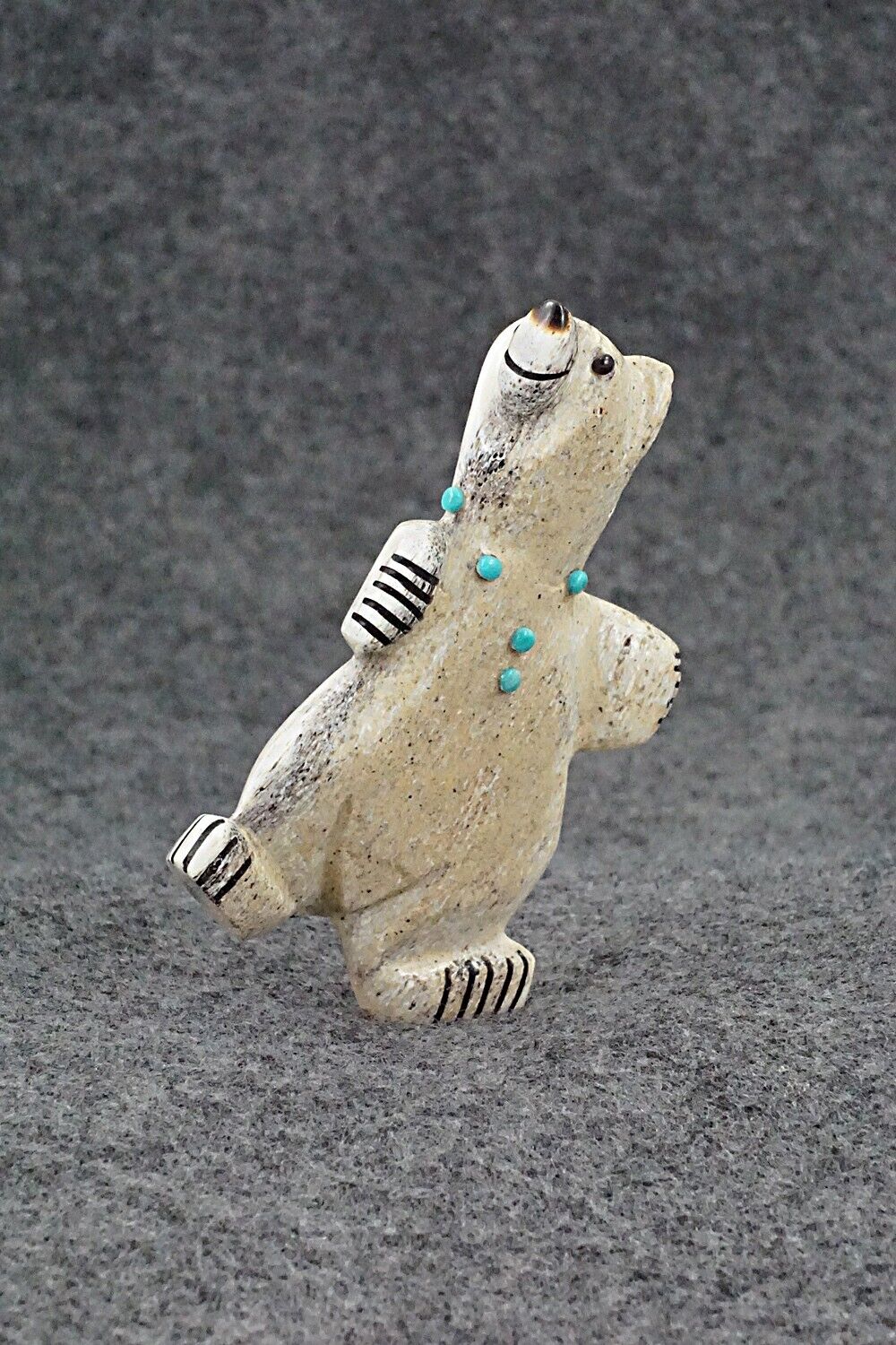 Dancing Bear Zuni Fetish Carving - Claudia Peina