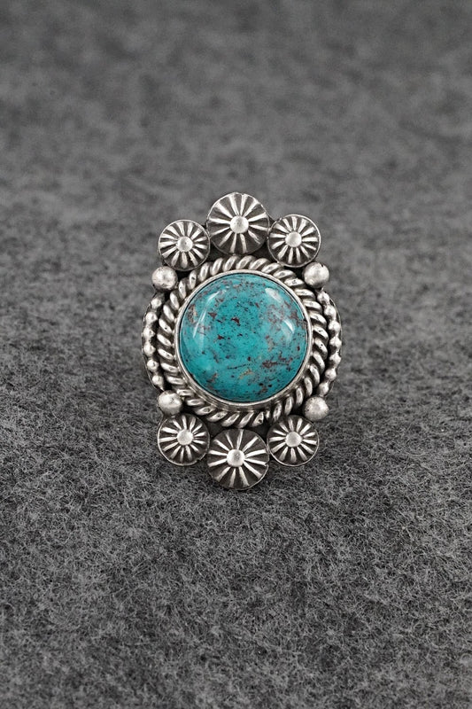 Turquoise & Sterling Silver Ring - Michael Calladitto - Size 7
