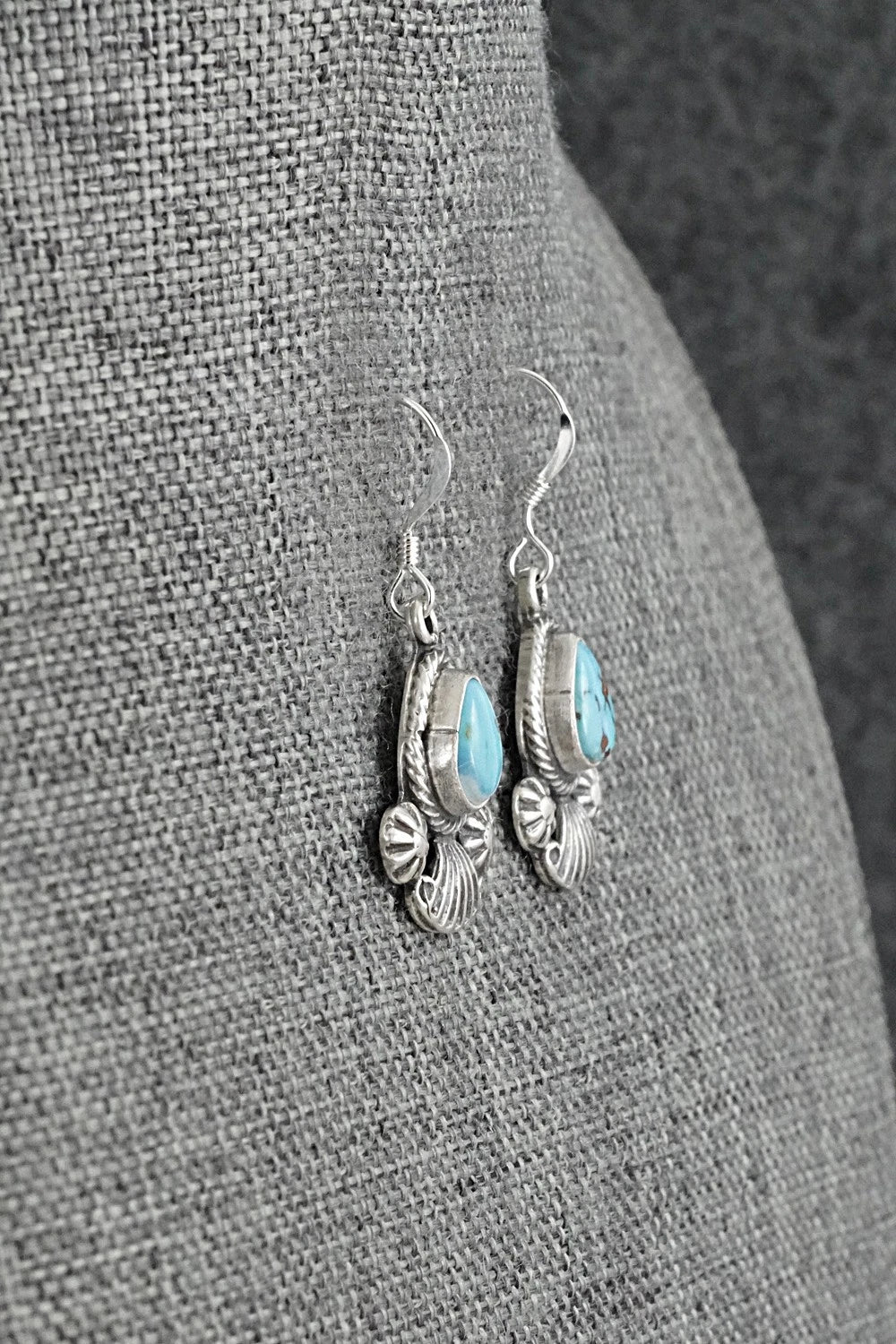 Turquoise & Sterling Silver Earrings - Verley Betone