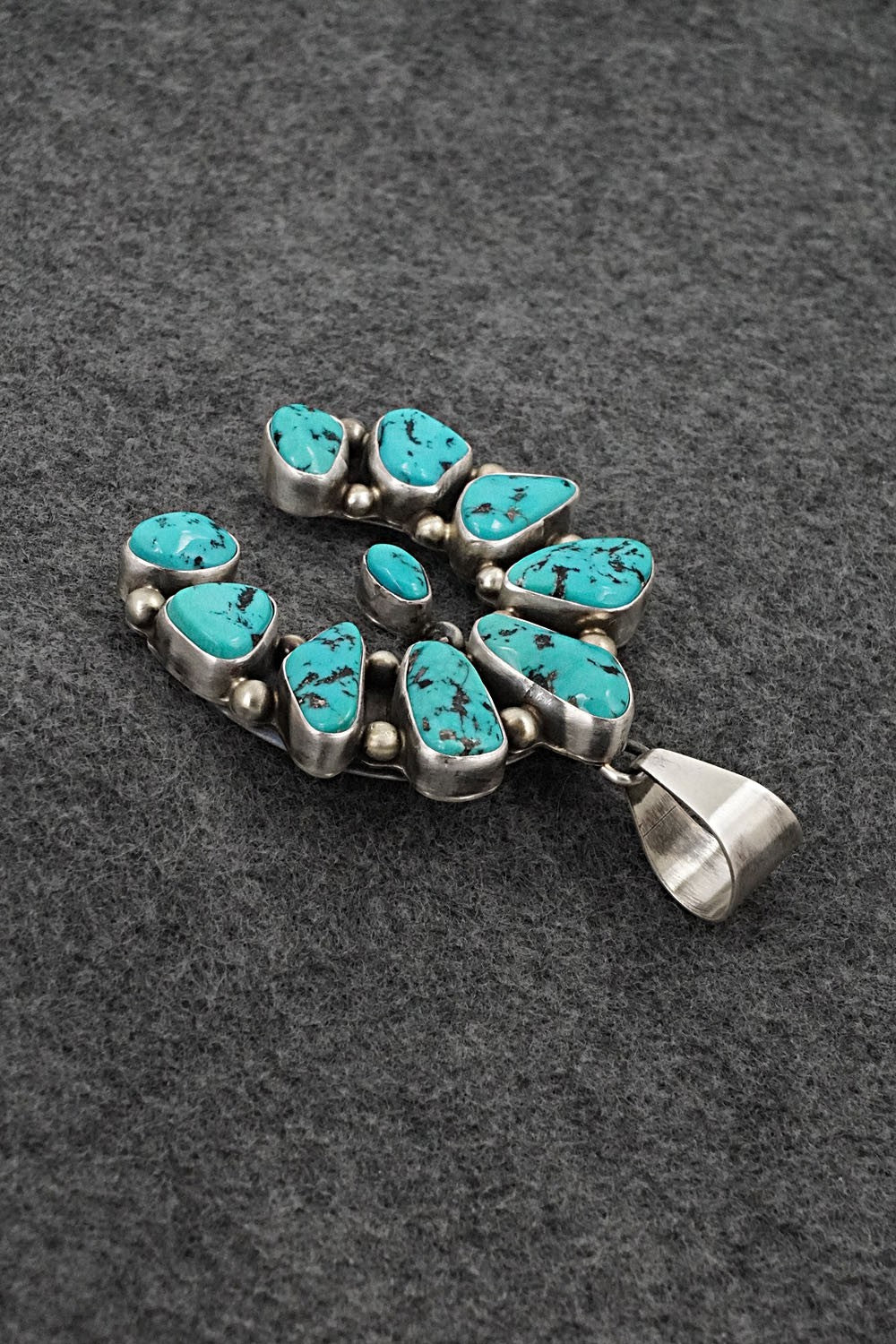 Turquoise & Sterling Silver Pendant - Kathleen Livingston