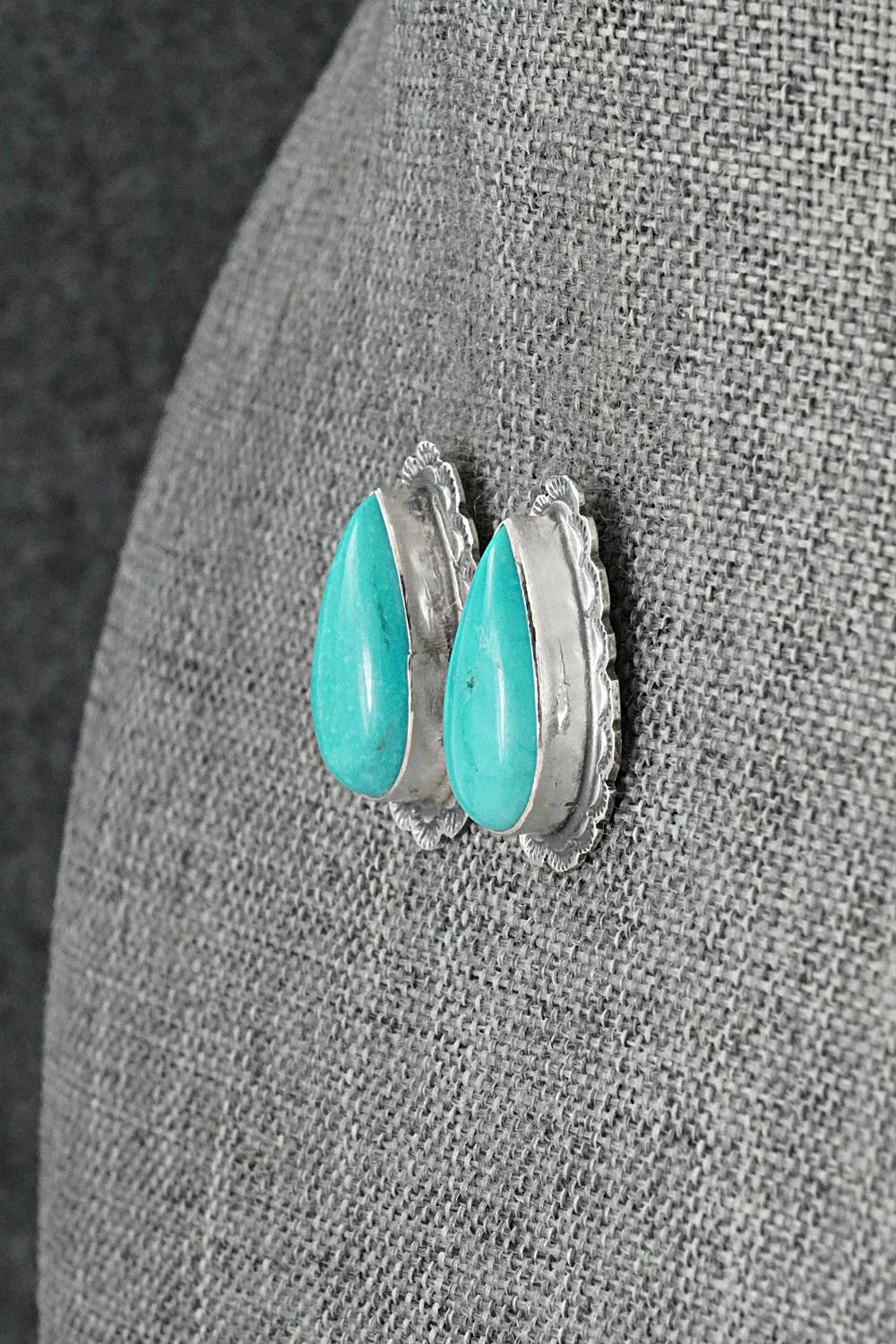 Turquoise & Sterling Silver Earrings - Carlos Francisco