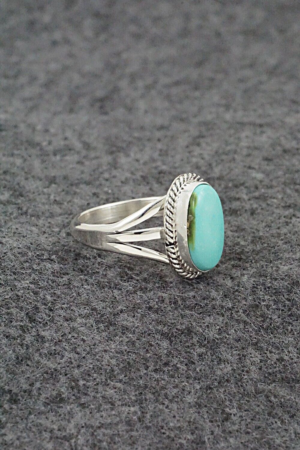 Turquoise & Sterling Silver Ring - Alice Rose Saunders - Size 7.75