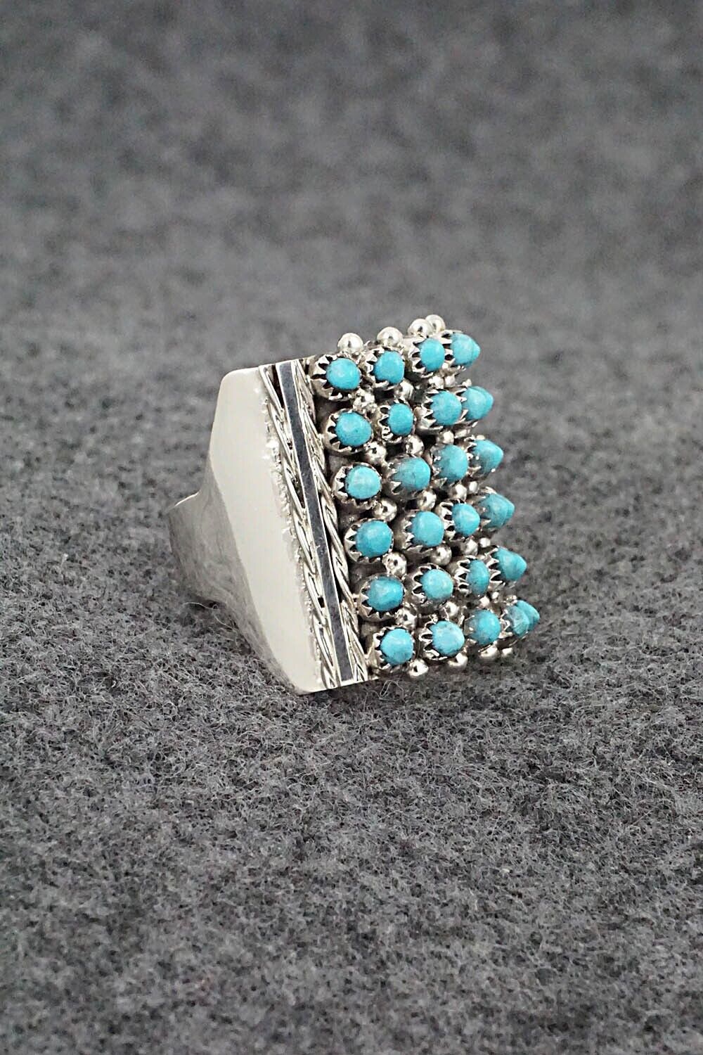 Turquoise & Sterling Silver Ring - Stephen Haloo - Size 7