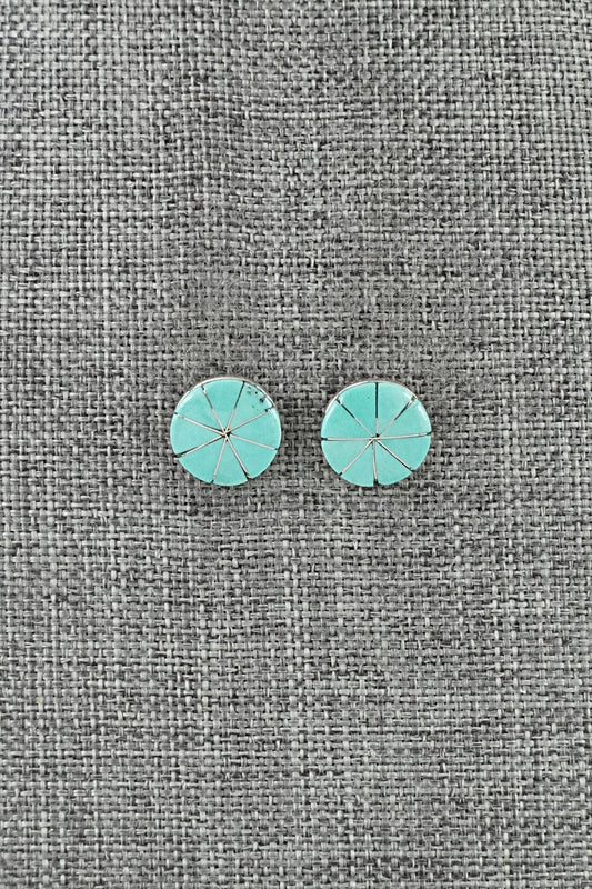 Turquoise & Sterling Silver Earrings - Johnson Laweka