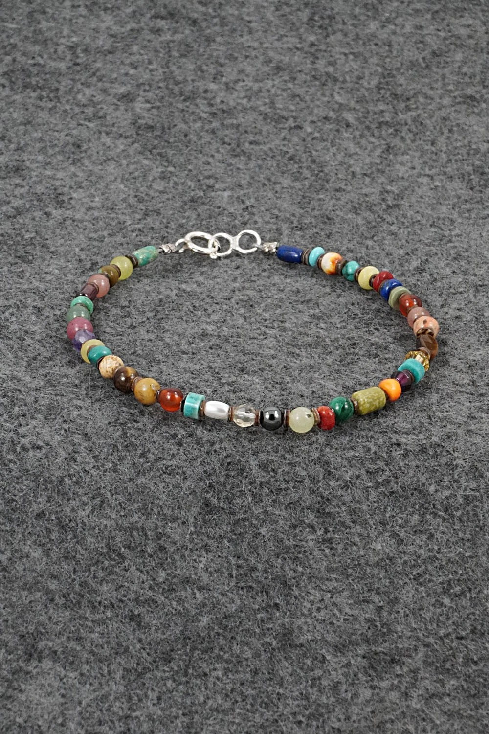 Multi-Stone & Sterling Silver Bracelet - Helen Tsosie