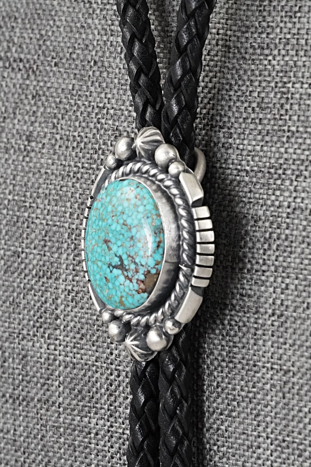 Turquoise & Sterling Silver Bolo Tie - Bob Becenti