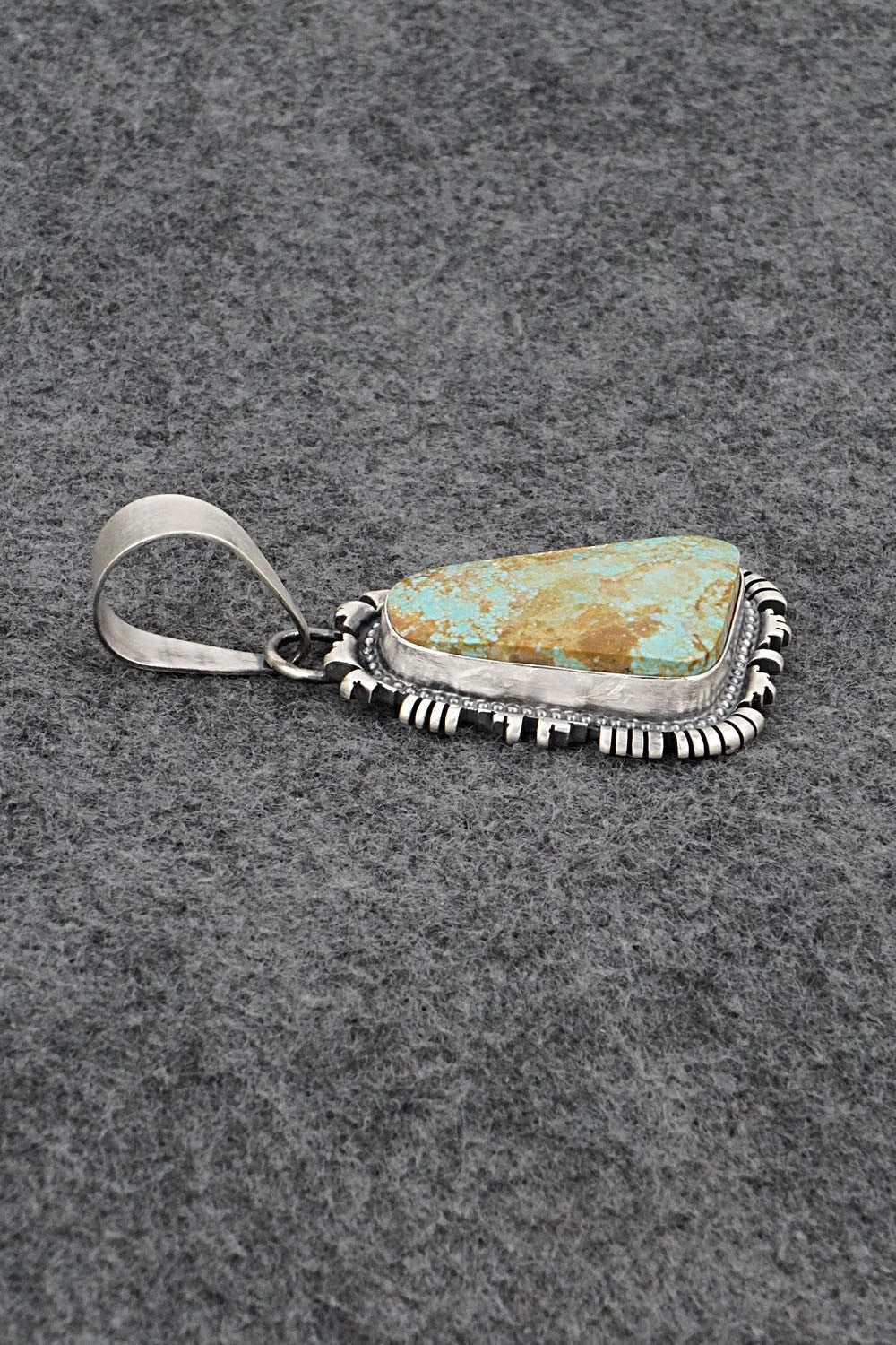 Turquoise & Sterling Silver Pendant - Randy Billy