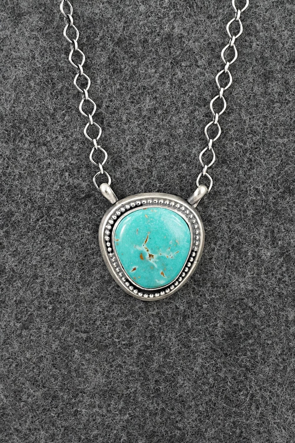 Turquoise & Sterling Silver Necklace - Darrin Livingston