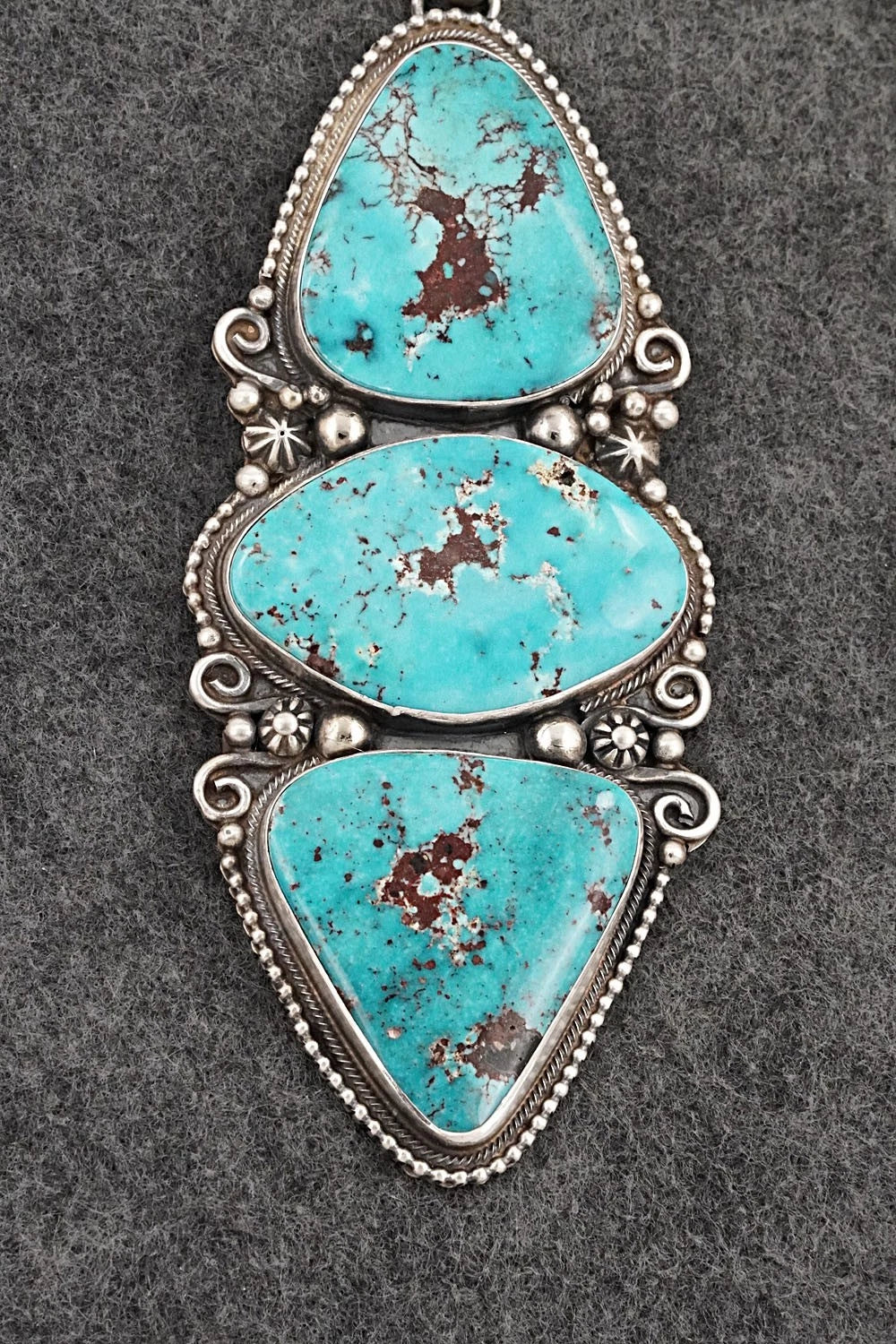 Turquoise & Sterling Silver Pendant - Kathleen Livingston
