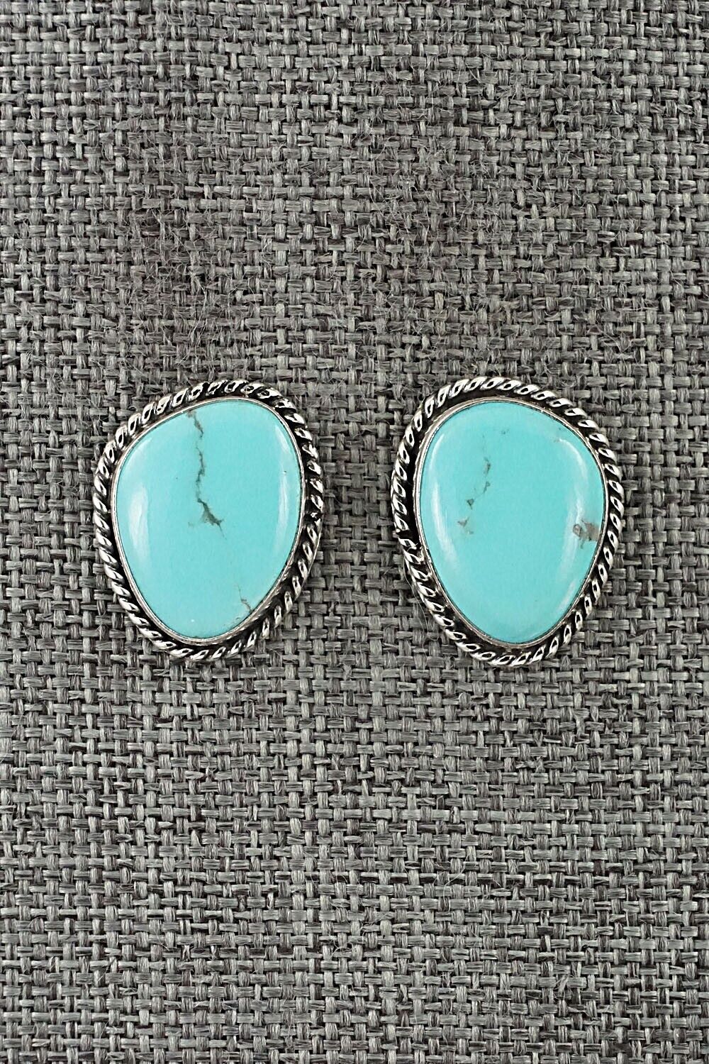 Turquoise & Sterling Silver Earrings - Marco Begaye