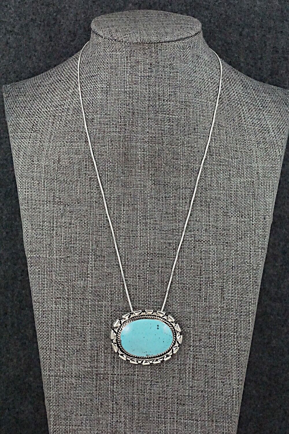 Turquoise & Sterling Silver Necklace - Jimson Belin