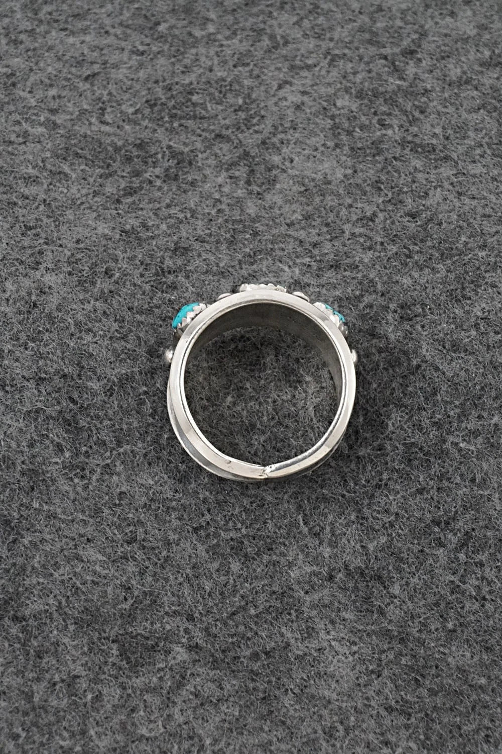 Turquoise & Sterling Silver Ring - Paul Largo - Size 8.75
