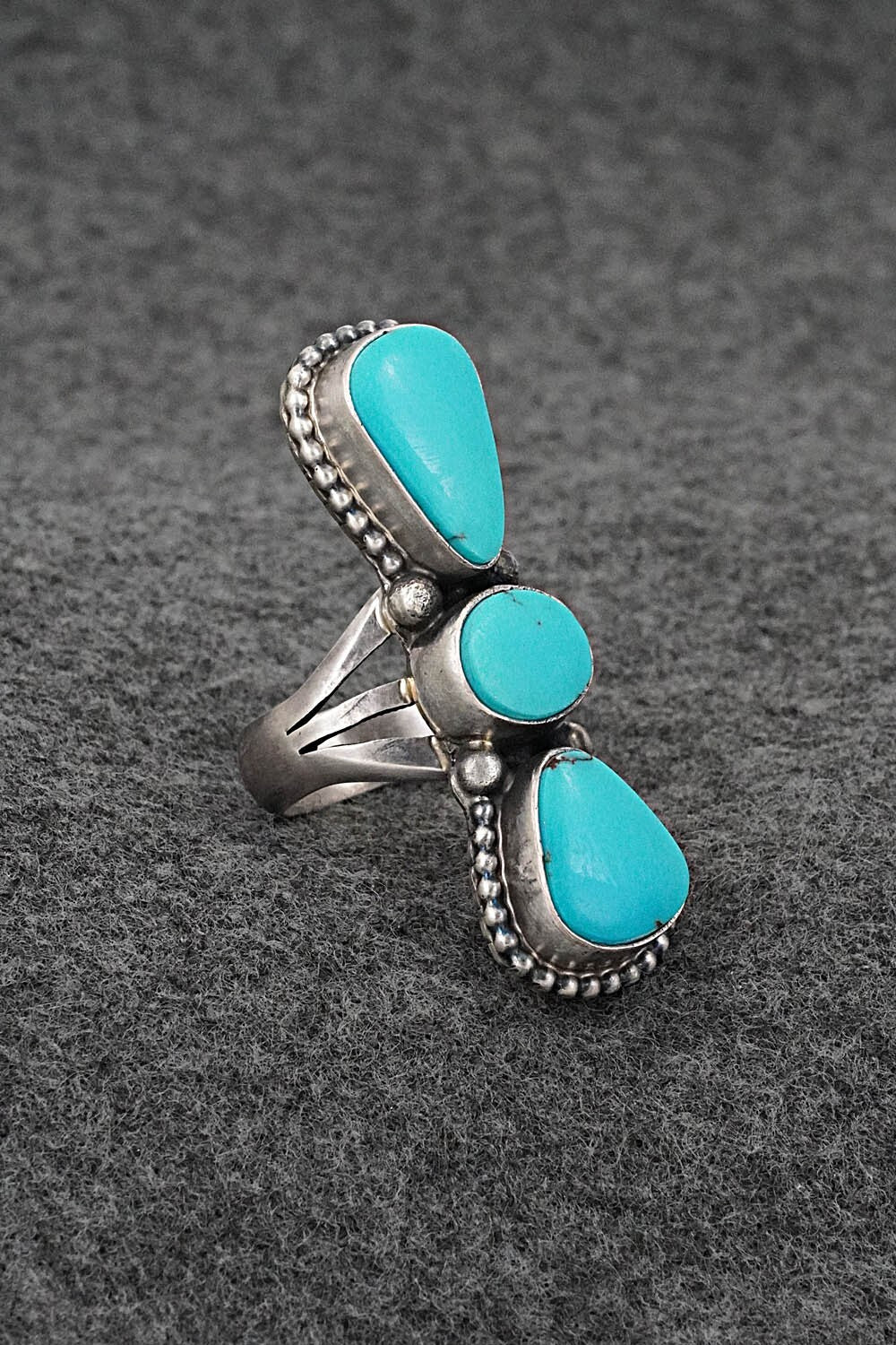 Turquoise & Sterling Silver Ring - Darrin Livingston - Size 7