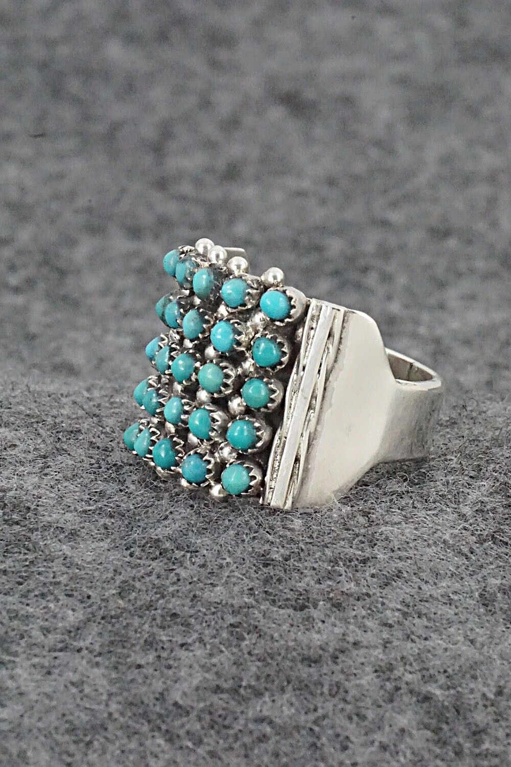 Turquoise & Sterling Silver Ring - Stephen Haloo - Size 8