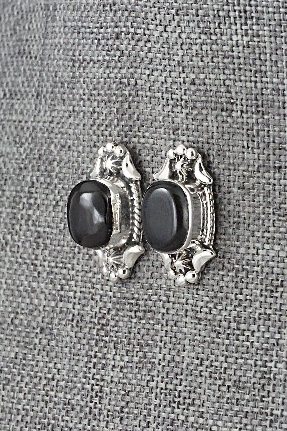 Onyx & Sterling Silver Earrings - Rosie Ross