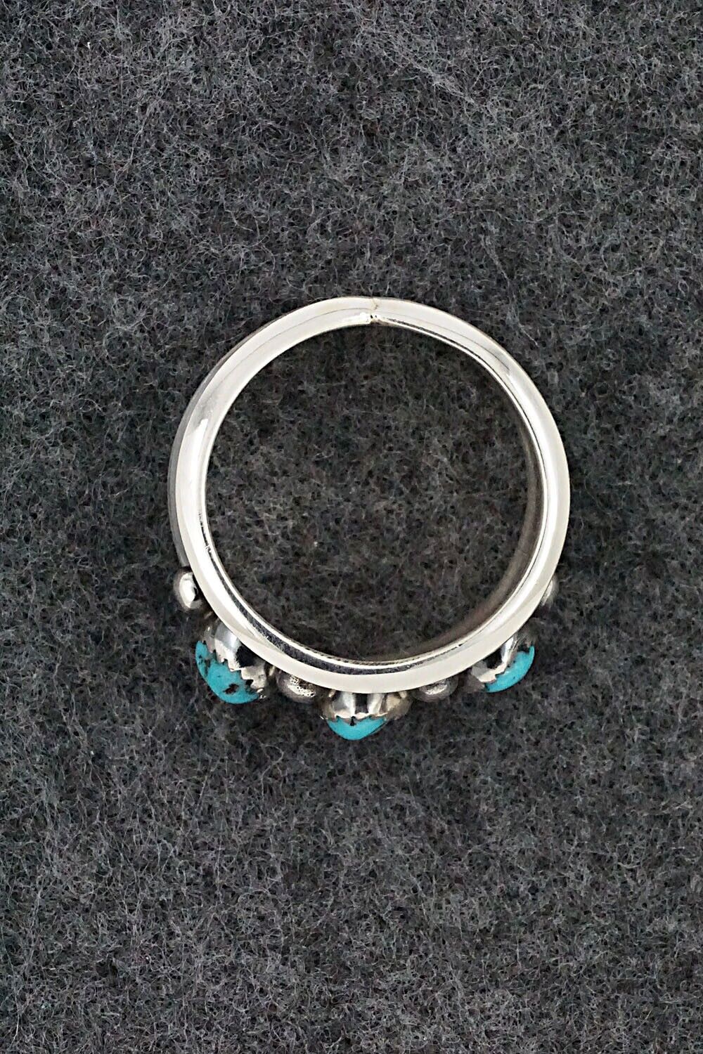 Turquoise & Sterling Silver Ring - Paul Largo - Size 8.75