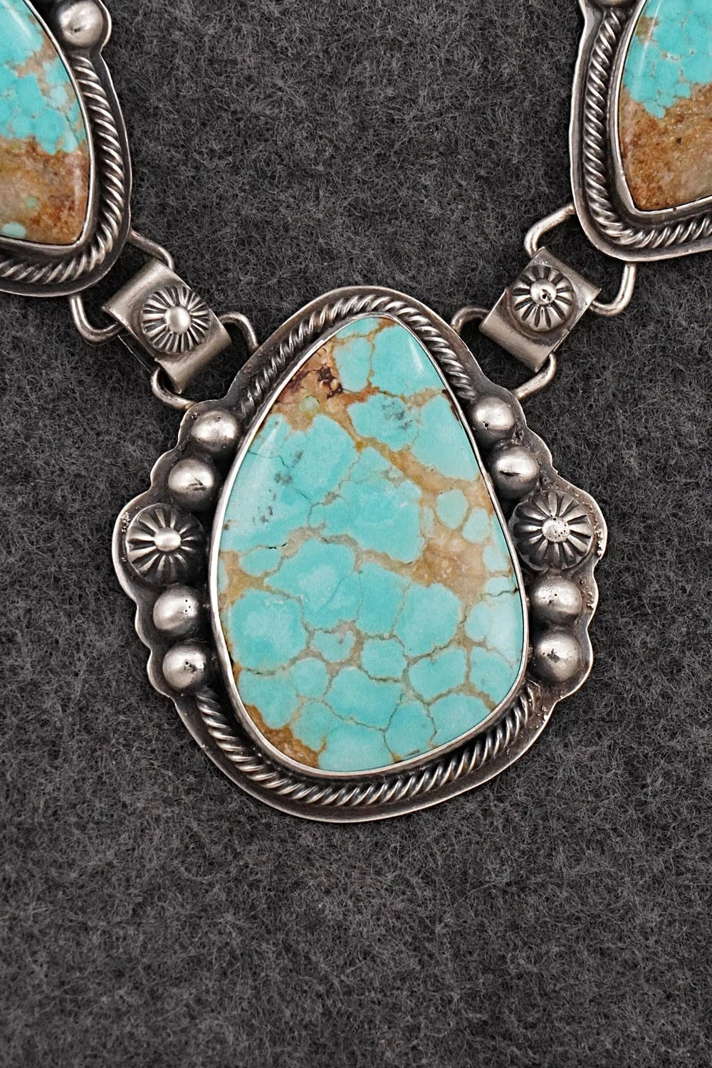 Turquoise & Sterling Silver Necklace and Earrings Set - Kathleen Livingston