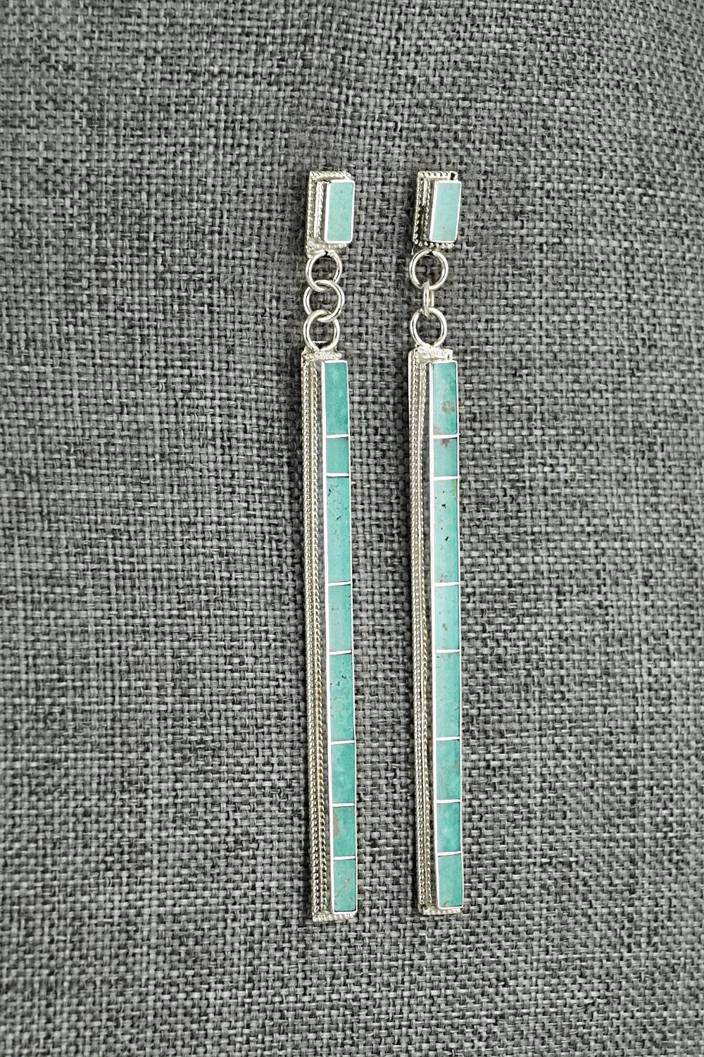 Turquoise & Sterling Silver Earrings - Ricky Booqua